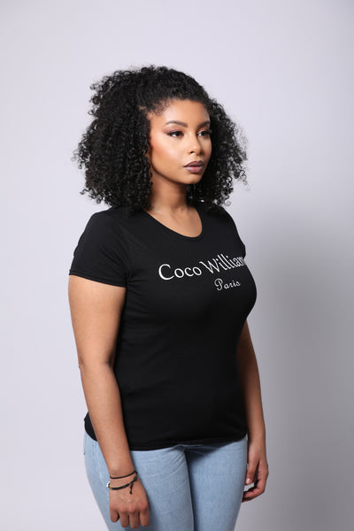Women's black t-shirt - Coco Williams