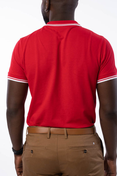 Red men's polo shirt - The Classic