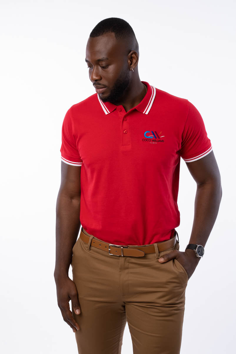 Red men's polo shirt - The Classic