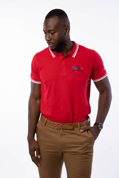 Red men's polo shirt - The Classic