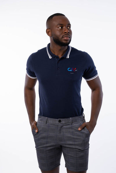 Blue men's polo shirt - The Classic