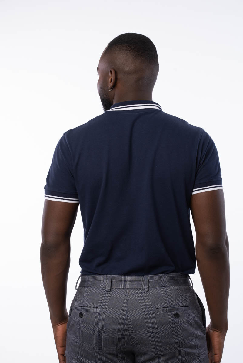 Blue men's polo shirt - The Classic