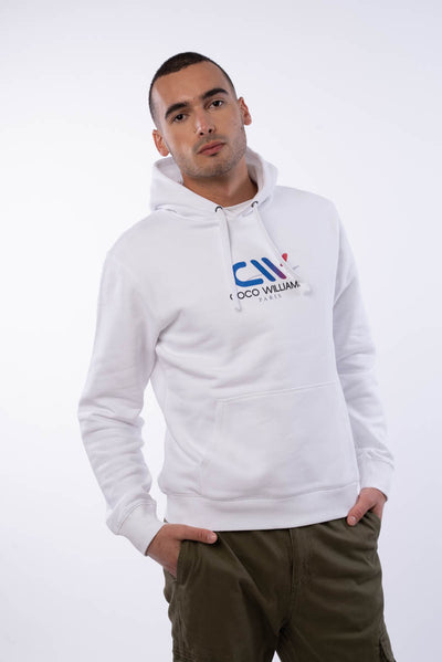 White hooded sweatshirt - Logo