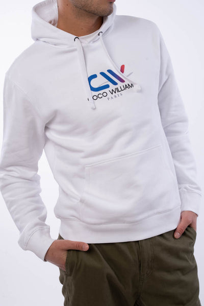 White hooded sweatshirt - Logo