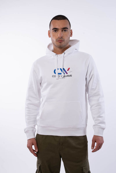 White hooded sweatshirt - Logo