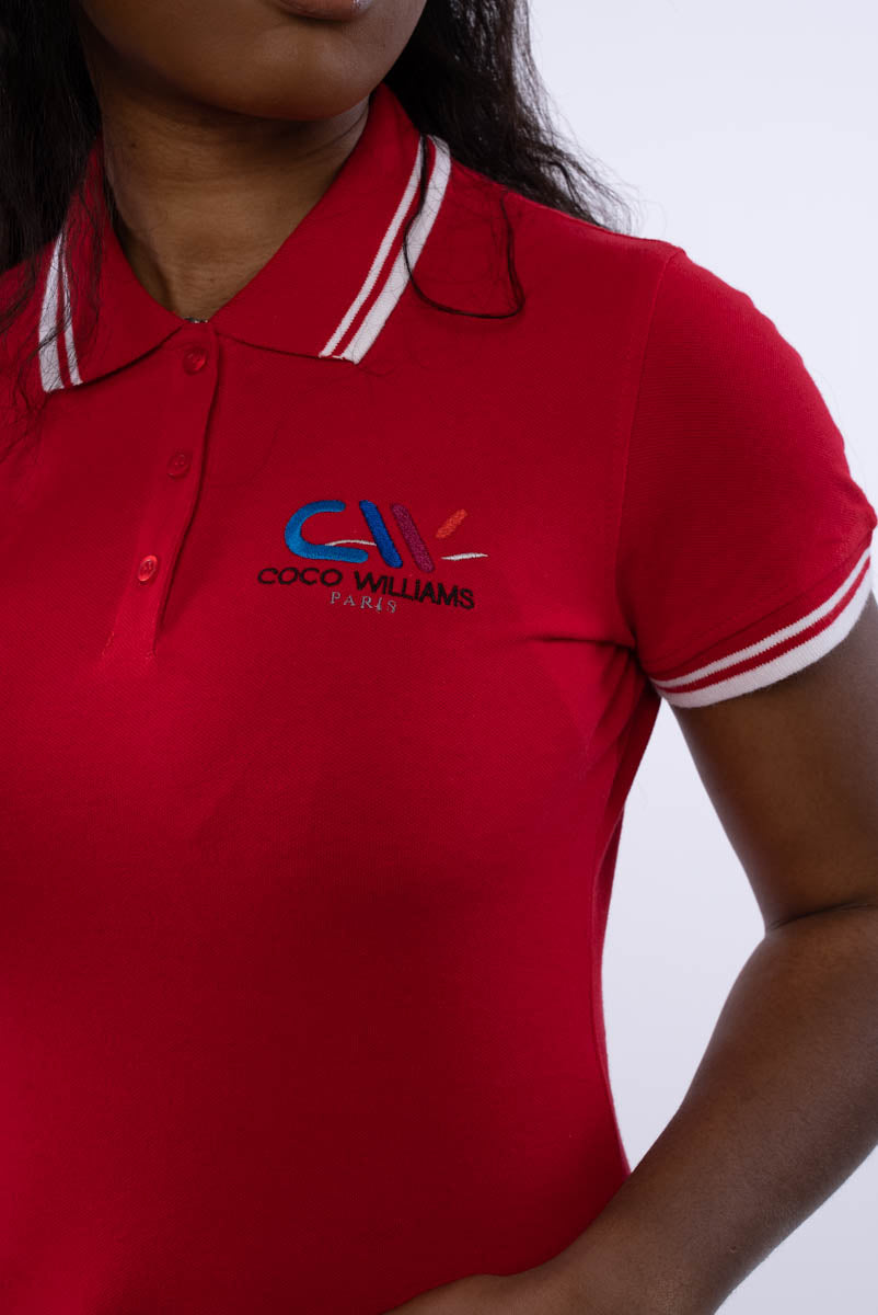 Women's red polo shirt - Le Classic