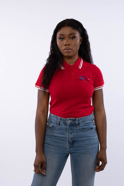 Women's red polo shirt - Le Classic