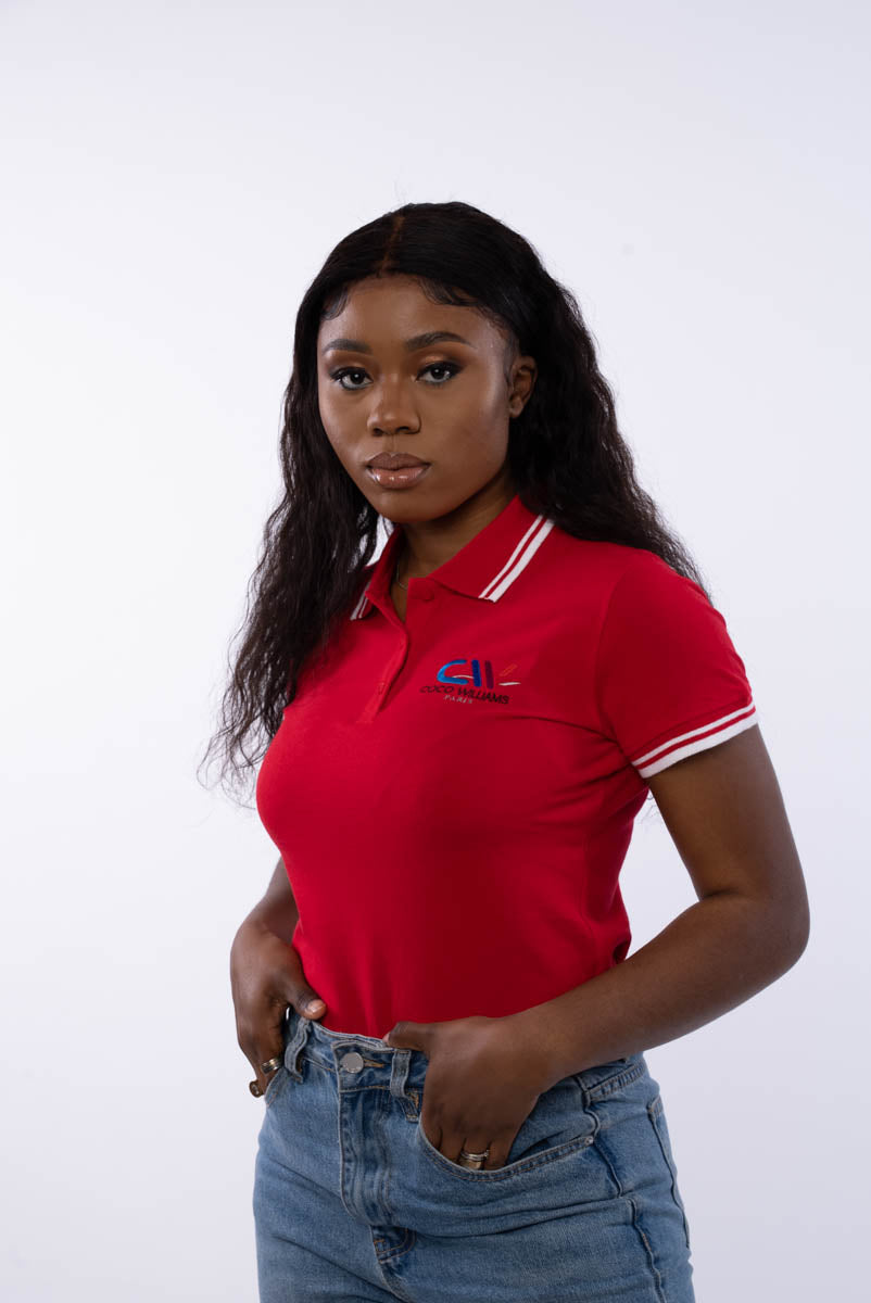 Women's red polo shirt - Le Classic